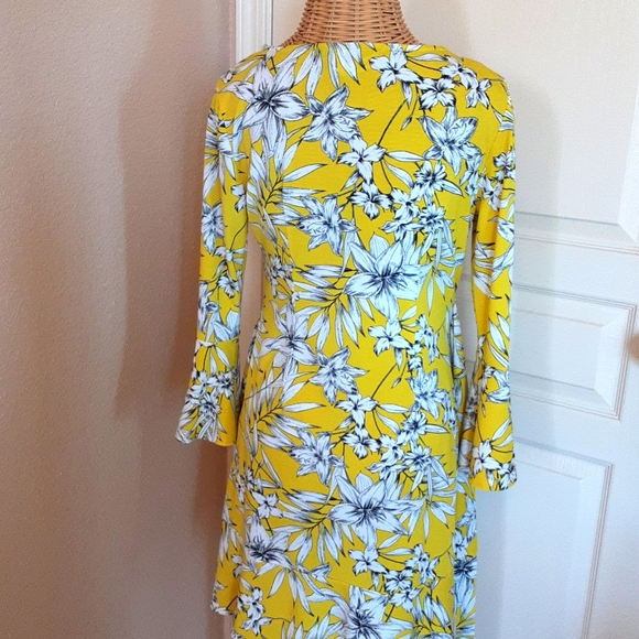 Ny Collection Dress with Mock Wrap Front - Picture 4 of 4